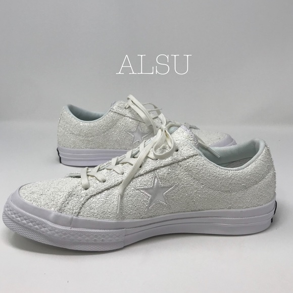 Converse One Star OX Glitter White White Off W - Picture 4 of 7